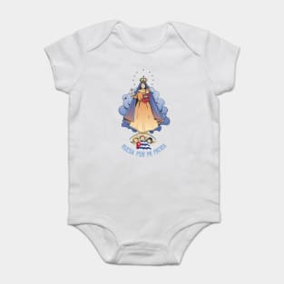 Ruega Por Mi Patria Virgen de la Caridad del Cobre Patrona de Cuba Baby Bodysuit